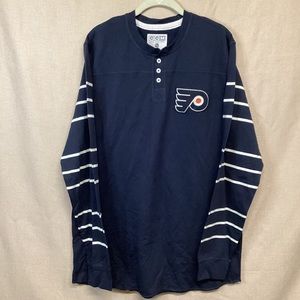 Philadelphia Flyers Long Sleeve Henley Tshirt
